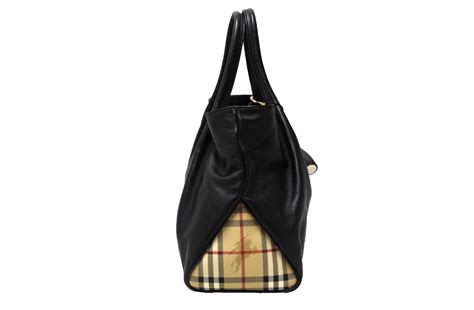 burberry leather horn toggle tote pink|Large London Tote in Briar brown/black .